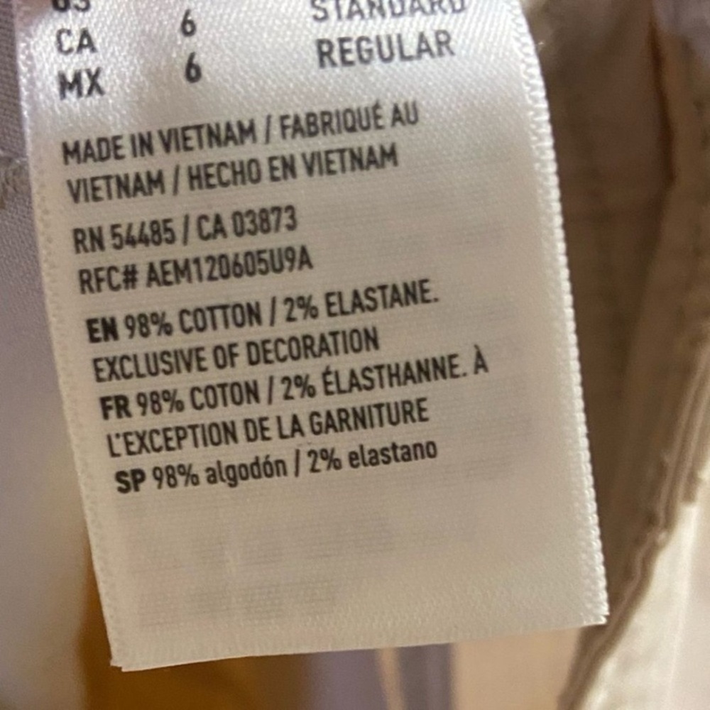 American Eagle Outfitters Cream low rise flare Pants 28W NWT - Picture 8 of 8